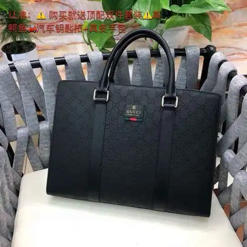 Maletín GG para hombre, fabricado en cuero original superior importado, versión réplica de alta gama