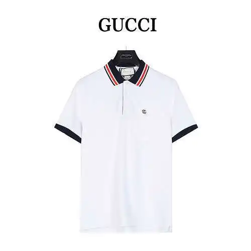 Polo clásico con bordado de doble G de Gu*cci/Gucci