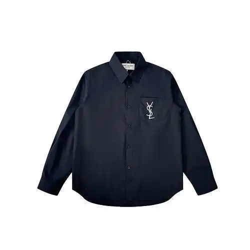 Camisa bordada Saint Laurent YSL 23ss venta exclusiva para hombre y mujer