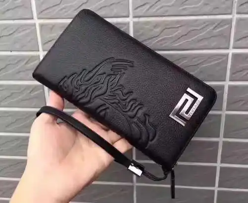 Cartera larga con clip para hombre, fabricada en piel vacuna original importada, alta calidad, entre