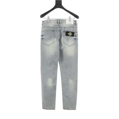 Pantalones de mezclilla con logo en la espalda ST Stone Island