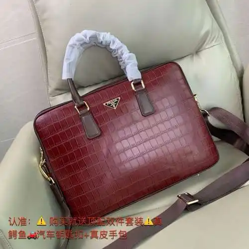 Maletín para hombre de la familia P, fabricado en cuero original importado de primera calidad, versi