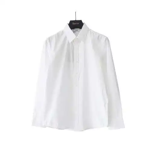 bbr classic 2023ss new poplin solid color logoTB letter embroidered long-sleeved striped shirt