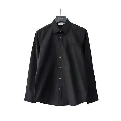 bbr classic 2023ss new poplin collar plaid contrast color TB letter embroidered long-sleeved striped