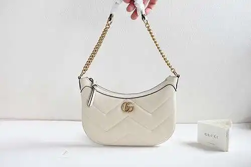 Bolso de axila GG, fabricado en cuero original superior importado, versión réplica de alta gama, fac
