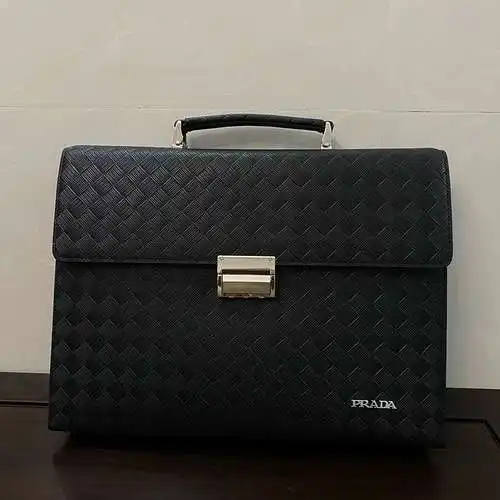 Maletín para hombre de la familia P, fabricado en cuero original importado de primera calidad, versi