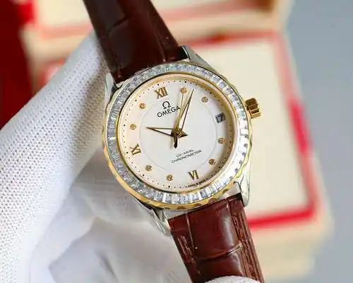 Reloj, reloj para mujer con movimiento mecánico original totalmente automático, caja y correa de ace