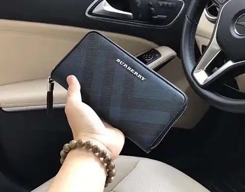 Cartera larga con clip para hombre, fabricada en piel vacuna original importada, alta calidad, entre