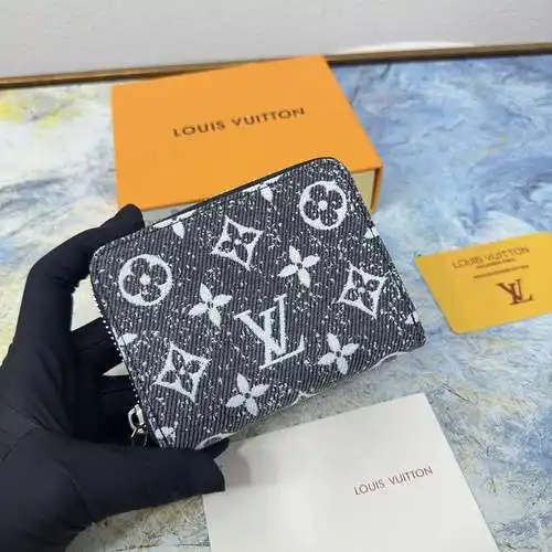 Cartera especial para mujer, clip corto, confeccionada en tela vaquera importada, alta calidad, entr