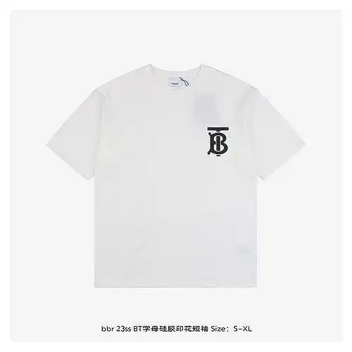 bbr 23ss BT letter silicone printed short sleeves