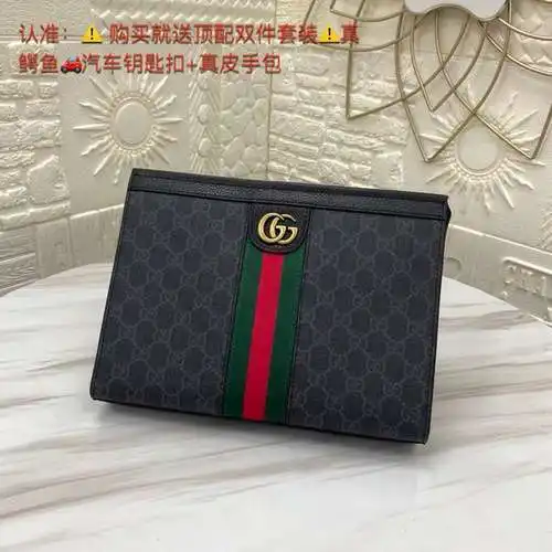 Bolso de mano GG para hombre, elaborado en piel de vacuno original importada, alta calidad, entrega 