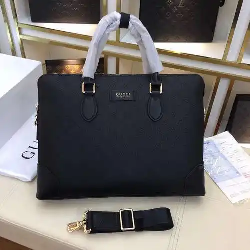 Maletín GG para hombre, fabricado en cuero original importado de primera calidad, versión réplica de