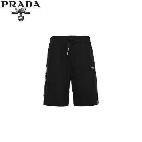 PRD/Prada 24FW etiqueta de cadena etiqueta de correas pantalones cortos con LOGO