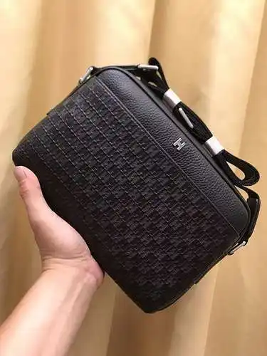 Bolso bandolera para hombre H Ai Ma, elaborado en piel de vacuno original importada, alta calidad, e