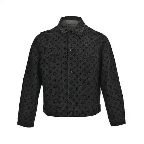 Traje de mezclilla flocado con letras y logo completo de LV/Louis Vuitton