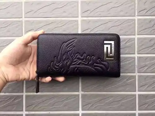 Cartera larga con clip para hombre, fabricada en piel vacuna original importada, alta calidad, entre