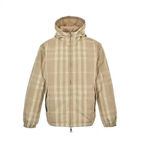 BBR/Burberry 23Fw plaid reversible hooded cotton jacket