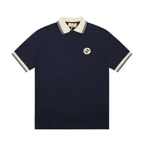 GU*CCI/Gucci 24SS small logo embroidered POLO shirt