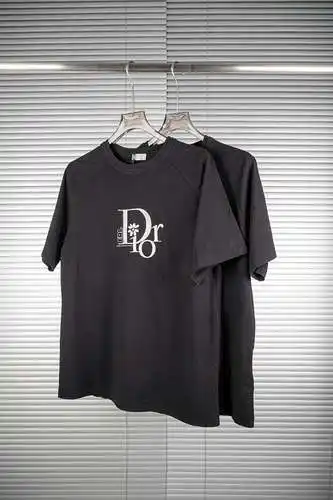 CD Dior ERL manga corta hilo plateado negro