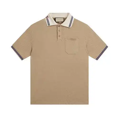 GU*CCI/Gucci 24ss escote logo bordado Polo manga corta