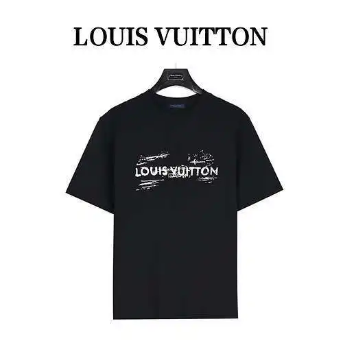 LV/Louis Vuitton 24ss graffiti logo printed short-sleeved T-shirt