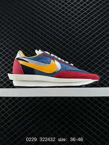 6 Conjunto de estética deconstruida japonesa SACAI x NIKE LDV Diseño superpuesto de gofres Zapatos c