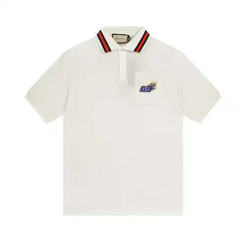 G * cci Gucci 2024SS Primavera y verano Año Nuevo del Dragón POLO con bordado de bolsillo limitado