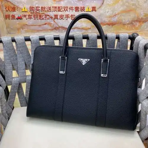 Maletín para hombre de la familia P, fabricado en cuero original importado de primera calidad, versi