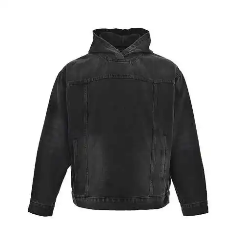 BLCG/Balenciaga 23Fw chaqueta vaquera lavada con capucha