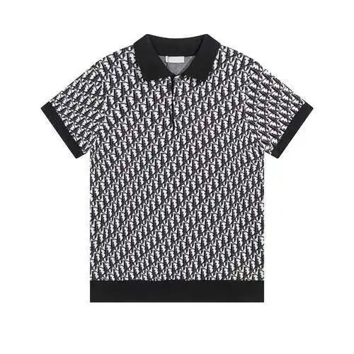 Polo CD de punto jacquard integral de manga corta