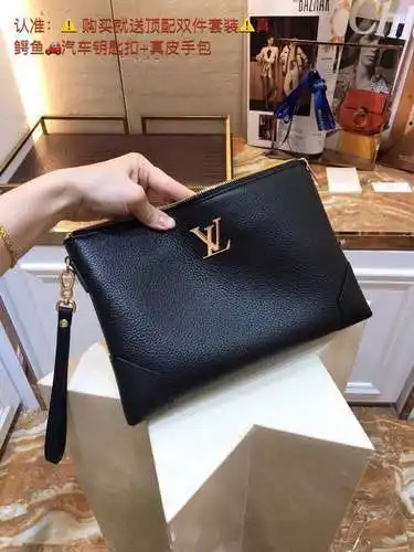 Bolso de mano para hombre LL, elaborado en piel de vacuno original importada, alta calidad, entrega 
