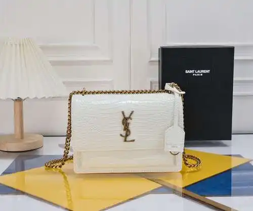 Bolso de cadena YSL fabricado en piel de vacuno original importada, alta calidad, entrega en bolsa d