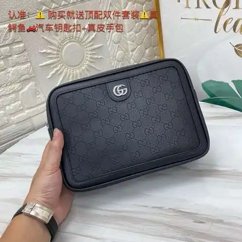Bolso mensajero especial GG para hombre, fabricado en piel de vacuno original importada, alta calida