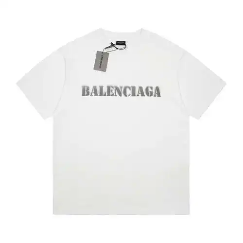 (Top) BLCG Balenciaga Gradient Blurred Letters T-shirt White