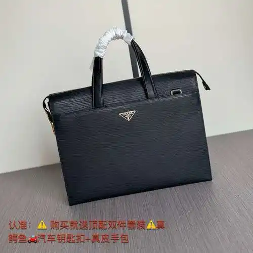 Maletín para hombre de la familia P, fabricado en cuero original importado de primera calidad, versi