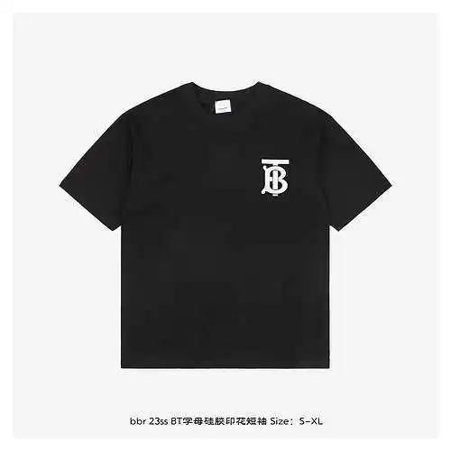 bbr 23ss BT letter silicone printed short sleeves