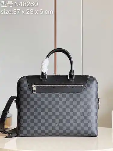 Maletín para hombre LL, fabricado en cuero original importado de primera calidad, versión réplica de