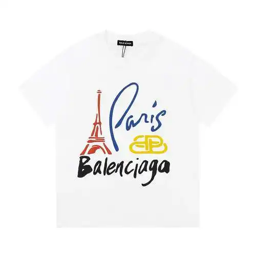 BLCG/Balenciaga 24ss top glue printed short-sleeved T-shirt