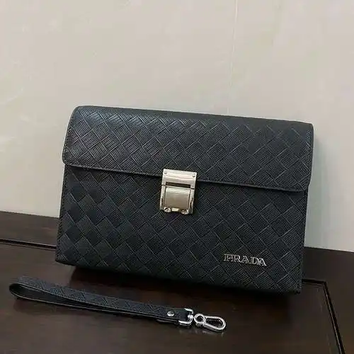 Bolso de mano P especial para hombre, elaborado en piel de vacuno original importada, alta calidad, 