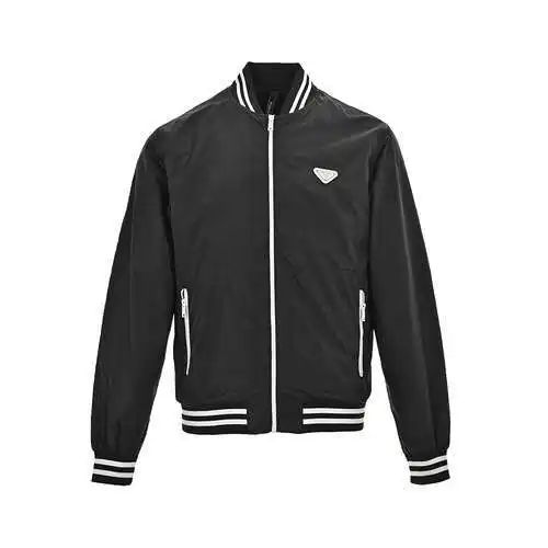 Chaqueta tejida con cremallera y logo triangular de PRD/Prada