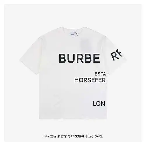 bbr 23ss multi-line letter print short sleeves