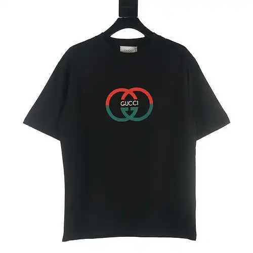 Gu*cci/Gucci GUC Camiseta de manga corta con estampado de espuma y letra G entrelazada