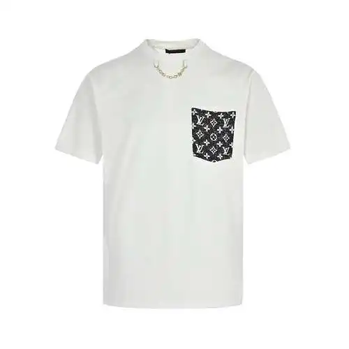 LV/Louis Vuitton 23ss denim denim pocket short sleeves