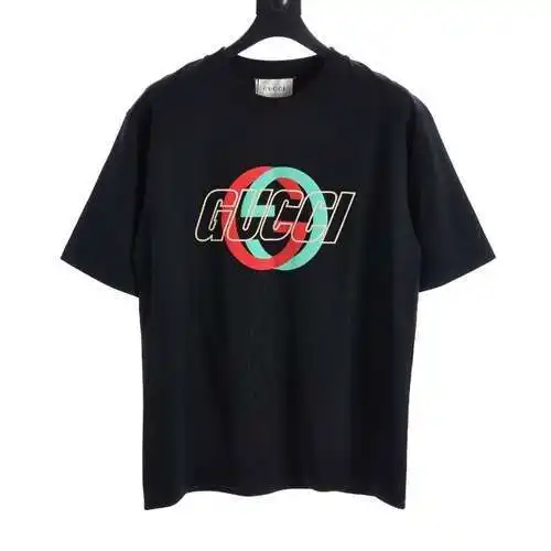 Camiseta de manga corta con estampado de espuma y logo G entrelazada