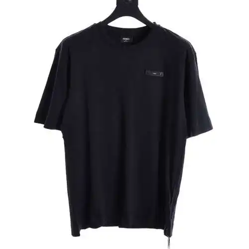 FD 24 nueva camiseta de manga corta con etiqueta de cuero