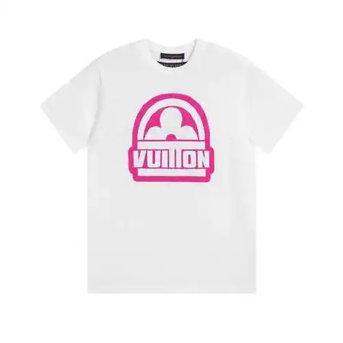 LV24SS nueva camiseta de punto de manga corta con cuello redondo en intarsia