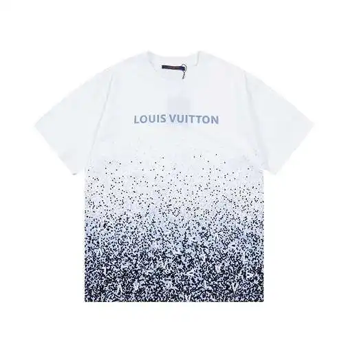 LV/Louis Vuitton starry sky letters and stars printed short-sleeved T-shirt