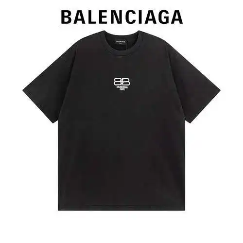 BLCG\Balenciaga Double B Lock Mangas cortas bordadas lavadas