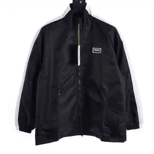 KZ 24 new style black label white embroidered thin cotton stand-up collar jacket