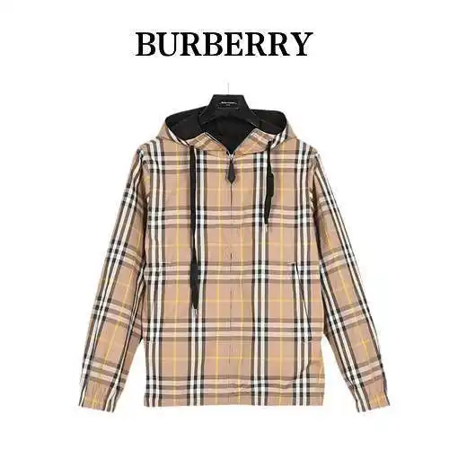 BBR/Burberry 24ss plaid reversible hooded jacket